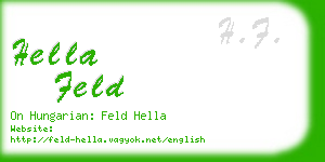 hella feld business card